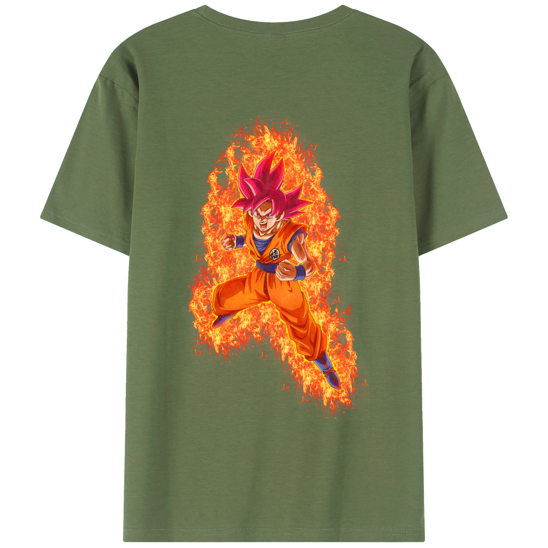 （画像用） ドラゴンボール 孫悟空（そん ごくう）Son Goku カカロット DRAGON BALL Kakarotto 綿100％ メンズ半袖Tシャツ（バックプリント） 通気性